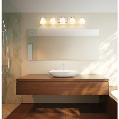 Z-Lite Naya 5 Light Vanity in Brushed Nickel color, Steel frame