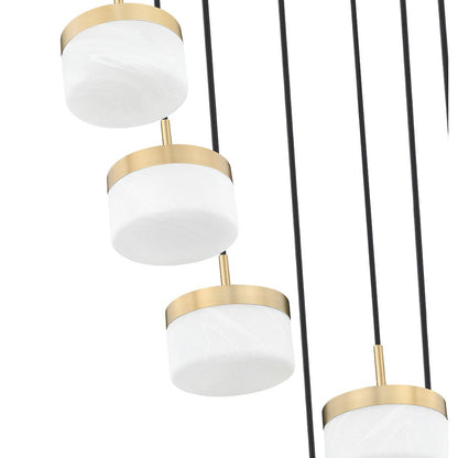 Z-Lite 7 Light Chandelier, Modern Gold