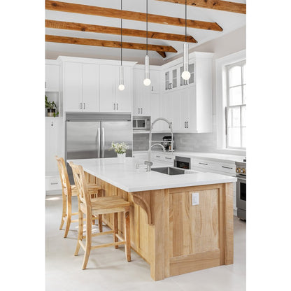 Z-Lite Stari 1 Light Pendant in Brushed Nickel color, Steel frame