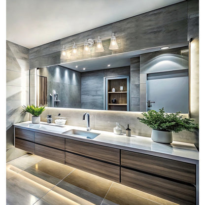 Z-Lite Belle 5 Light Vanity in Brushed Nickel color, Steel frame