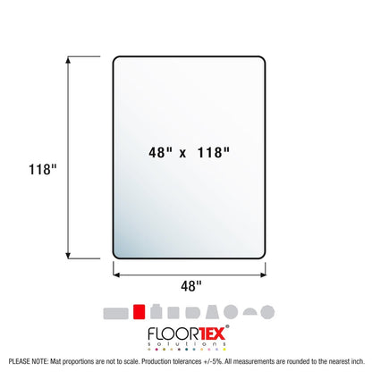 Advantagemat Vinyl Rectangular Chair Mat for Carpets up to 1/4" - 48" x 118"