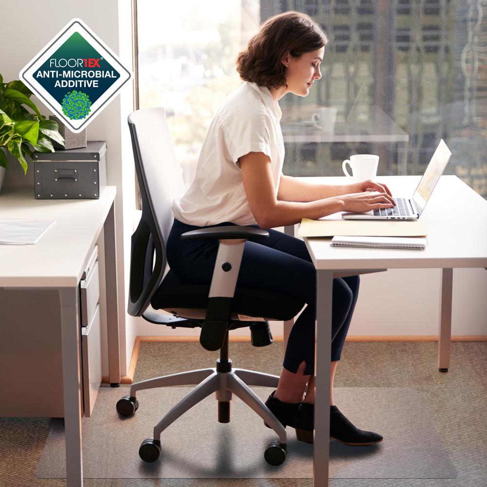 Anti-Microbial Rectangular Chair Mat for Carpets up to 3/8" - 48" x 60"