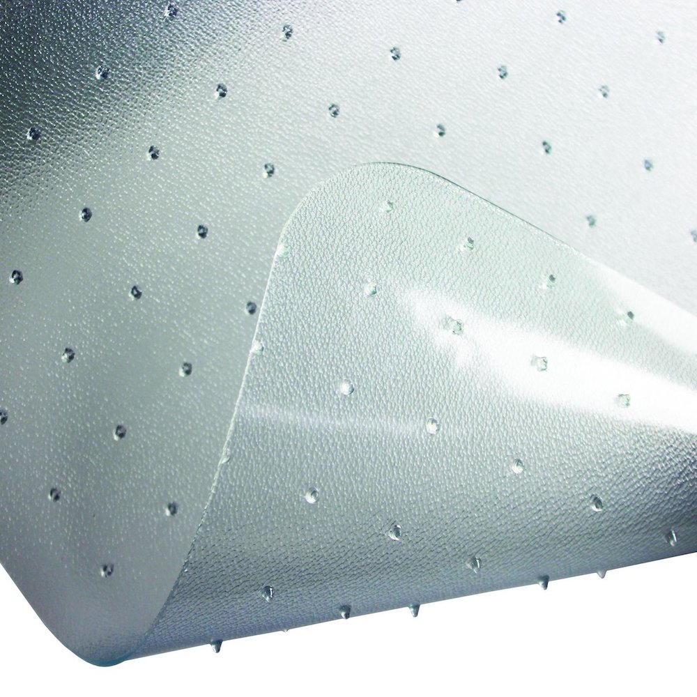 Computex® Anti-Static Vinyl Lipped Chair Mat for Carpets up to 3/8" - 36" x 48"