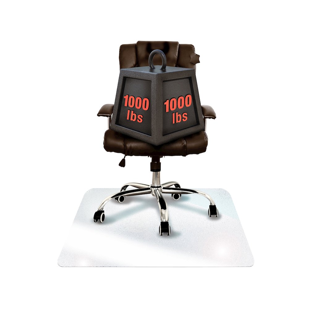 Glaciermat Heavy Duty Glass Chair Mat for Hard Floors & Carpets - 36" x 48"