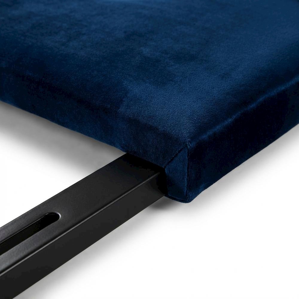 Royal Blue Velvet Twin Headboard with Button Tufting and MDF Frame
