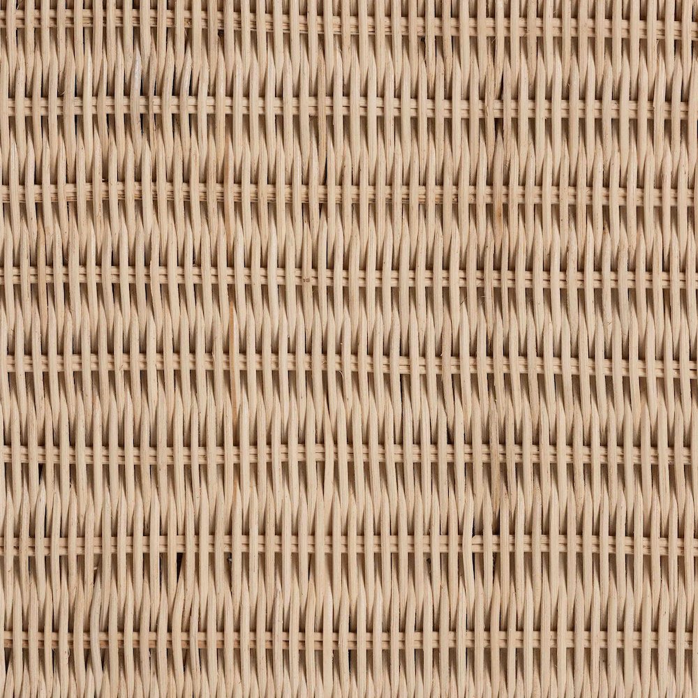 Lanica Japandi Sun-Bleached Braided Rattan 6-Drawer Dresser