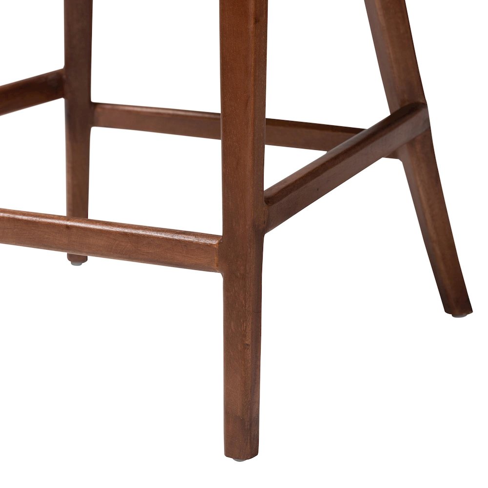 Lumajang Bohemian Light Honey Rattan and Wood Bar Stool