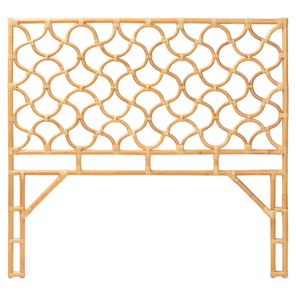 Kalcya Bohemian Natural Rattan Queen Size Standalone Headboard
