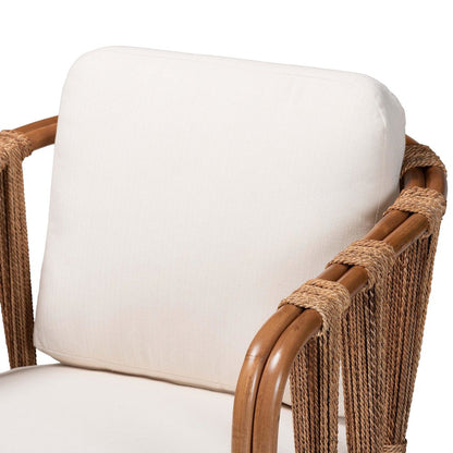 Westham Bohemian Natural Rattan and Seagrass Arm Chair