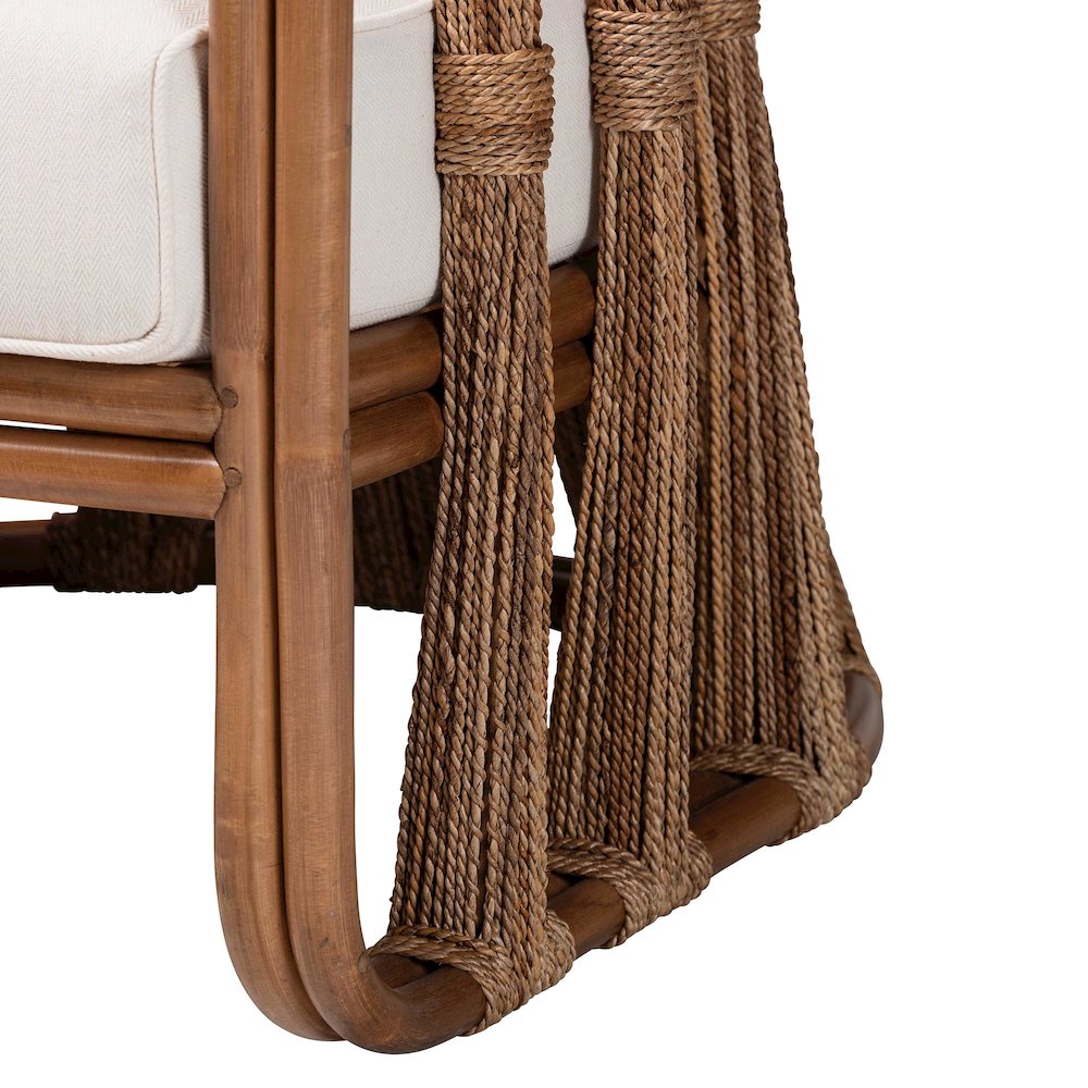 Westham Bohemian Natural Rattan and Seagrass Arm Chair