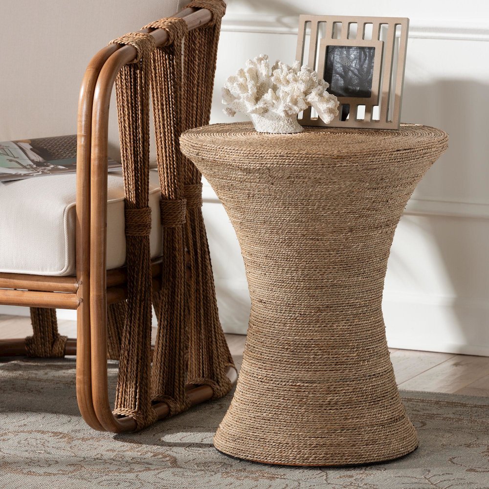 Cady Japandi Natural Jute Side Table