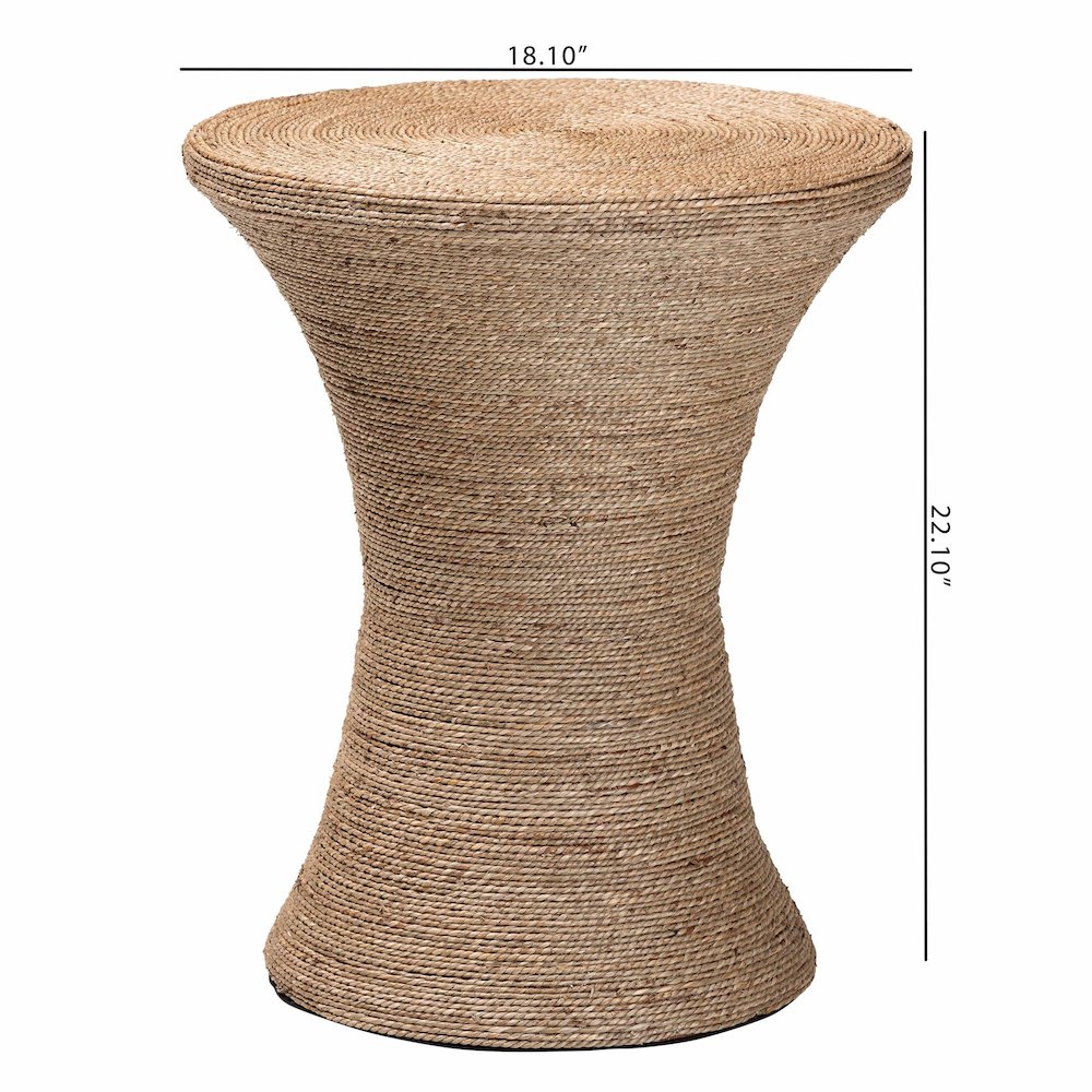 Cady Japandi Natural Jute Side Table