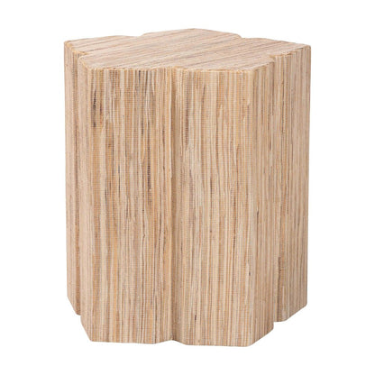 Janeth Bohemian Woven Grasscloth End Table