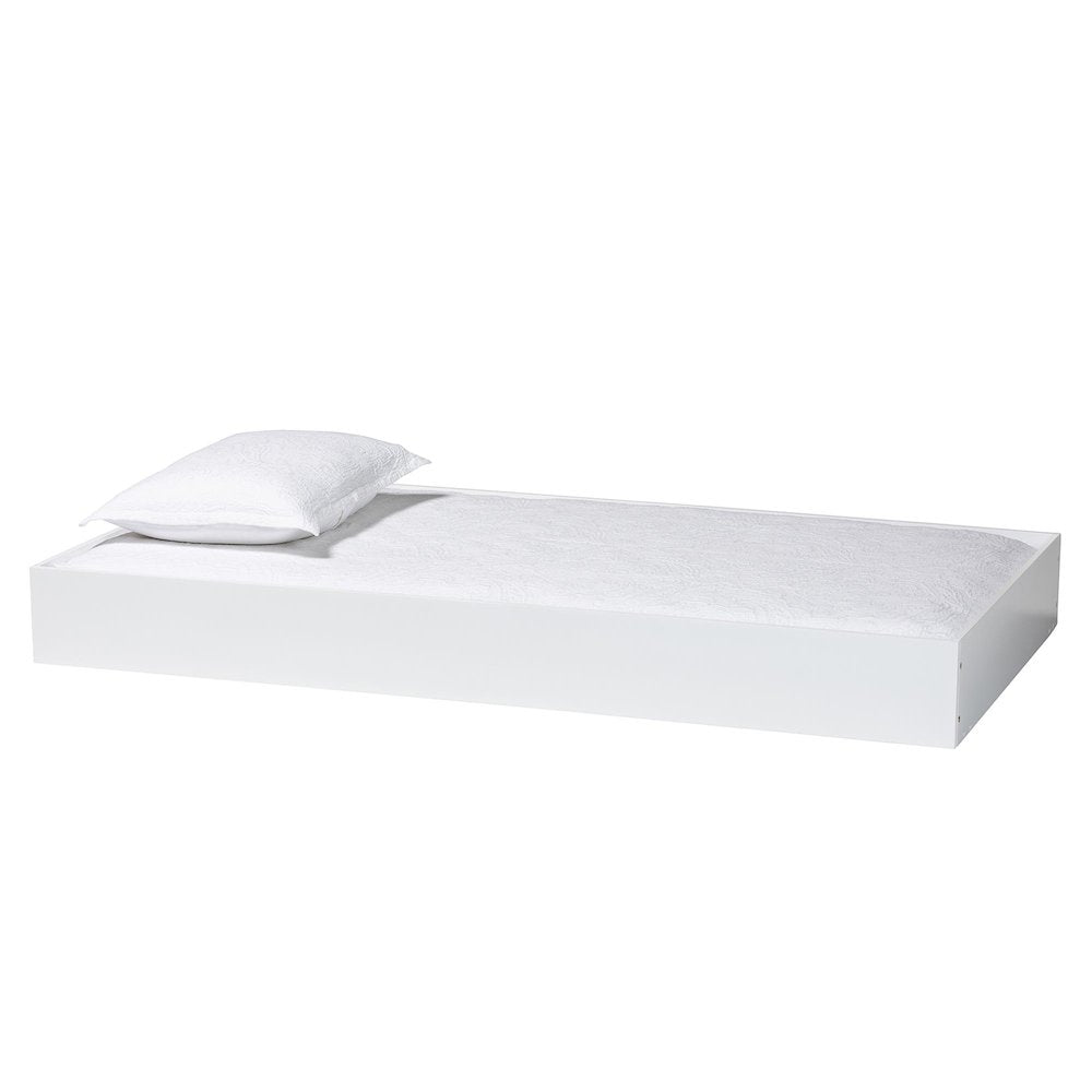 Roni Modern White Wood Twin Trundle