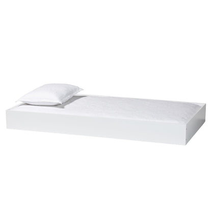 Roni Modern White Wood Twin Trundle