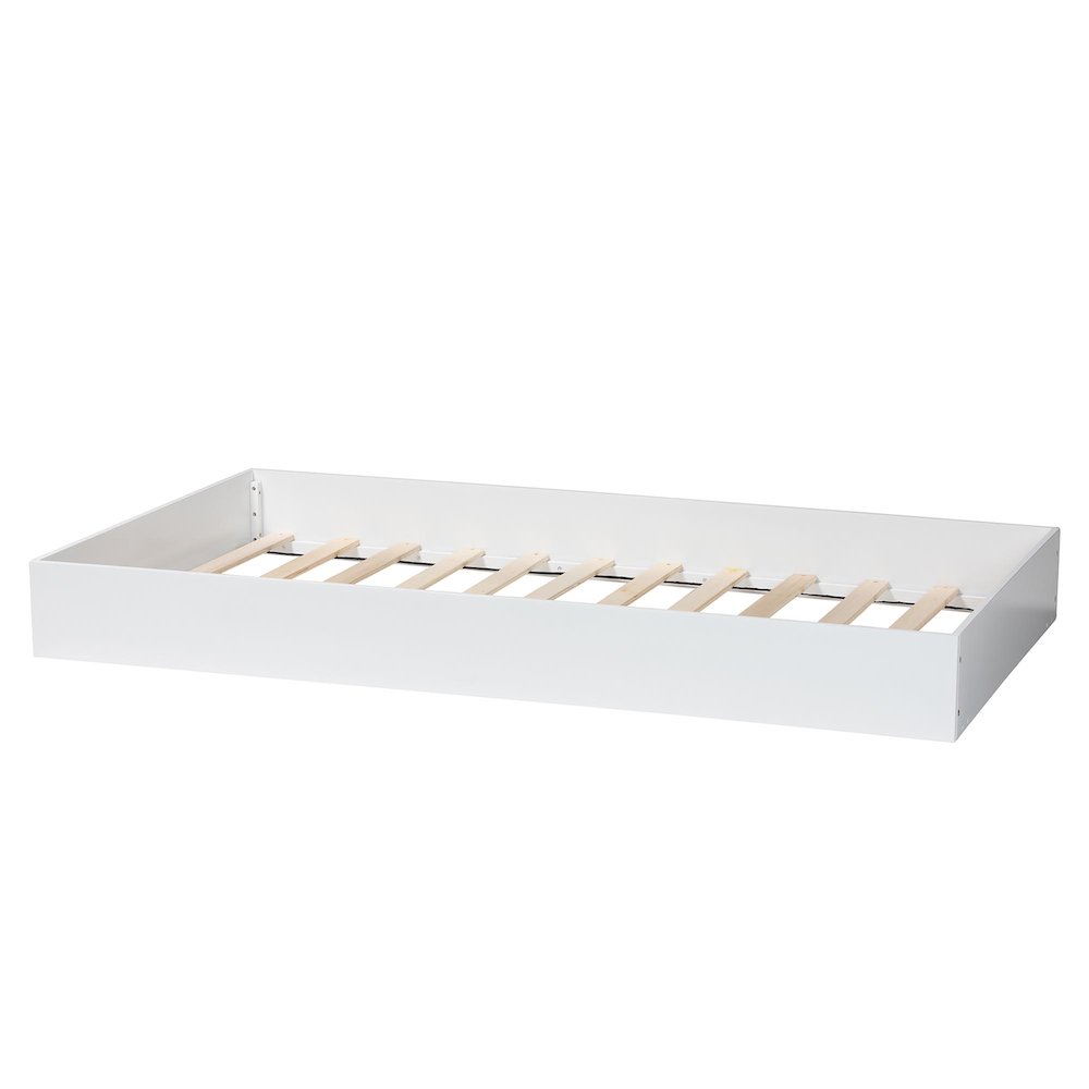 Roni Modern White Wood Twin Trundle