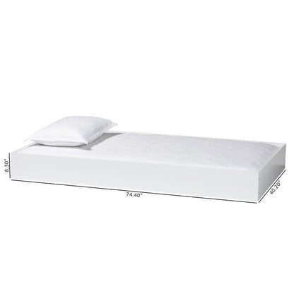 Roni Modern White Wood Twin Trundle