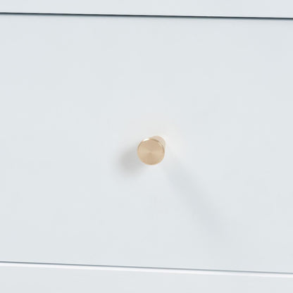 Lucera Mid-Century White Bobbin Wood 6-Drawer Dresser