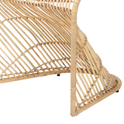 Rosalba Bohemian Light Honey Rattan S-Curve Dining Chair