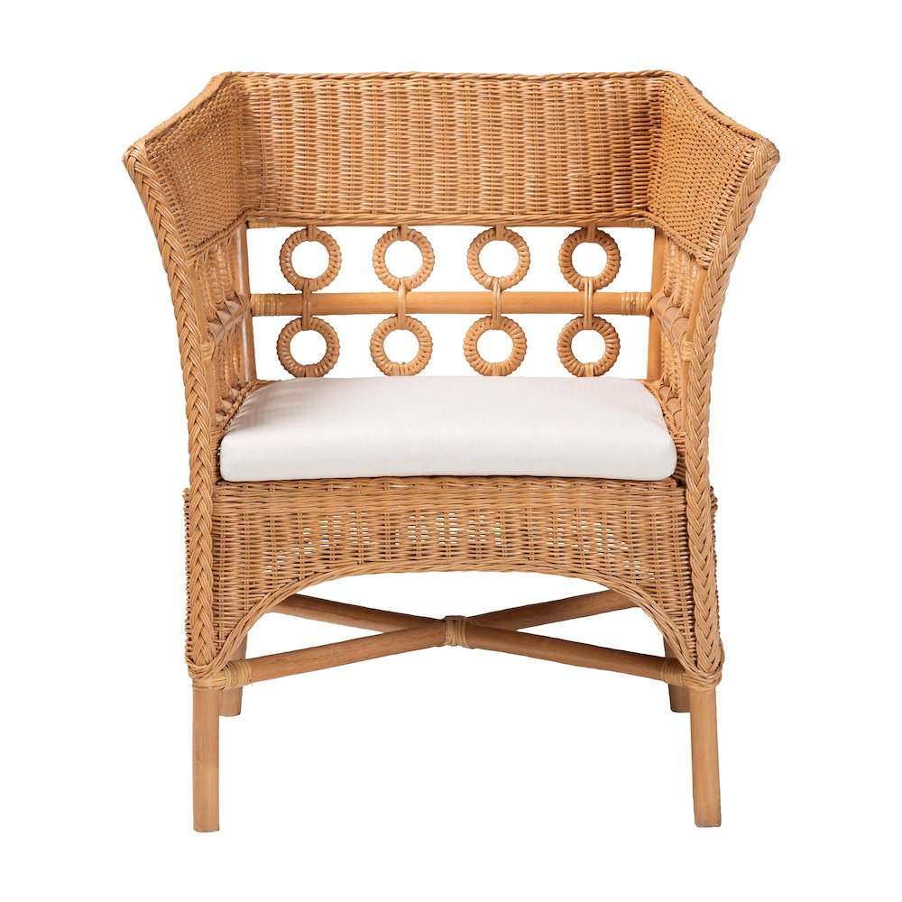 Oxford Bohemian Light Honey Rattan Arm Chair