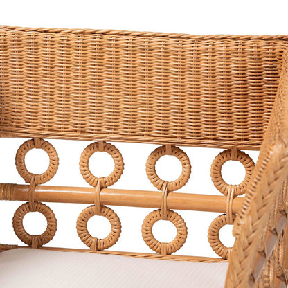 Oxford Bohemian Light Honey Rattan Arm Chair