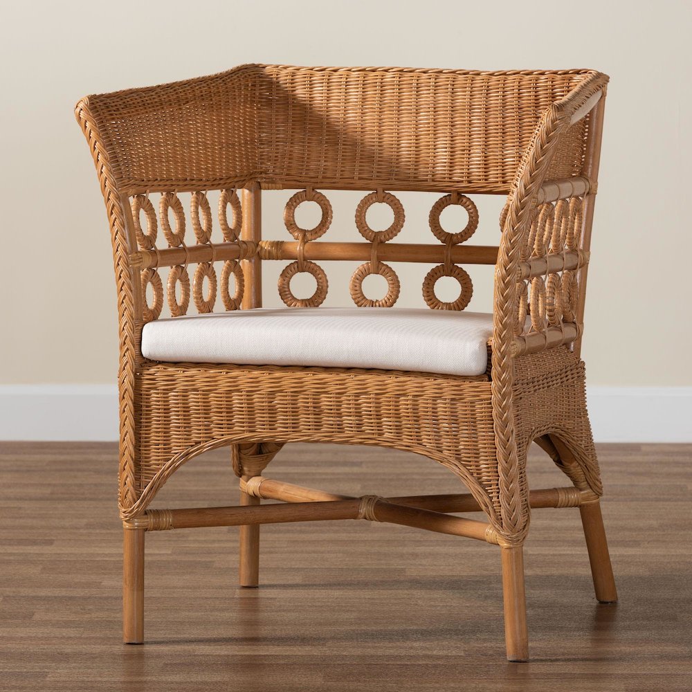 Oxford Bohemian Light Honey Rattan Arm Chair