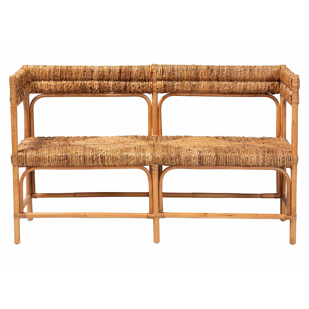 Adisa Natural Rattan Bench - Handcrafted Banquette