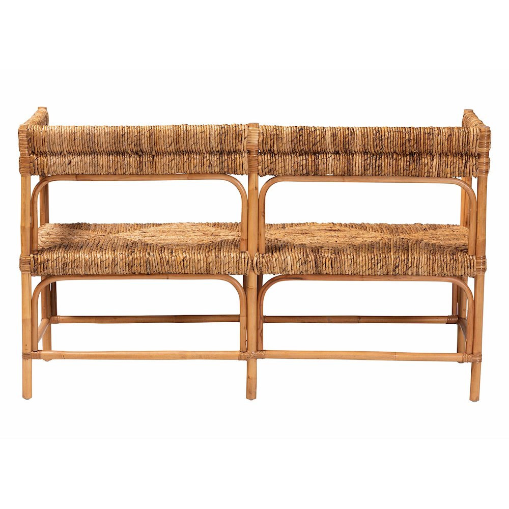 Adisa Natural Rattan Bench - Handcrafted Banquette