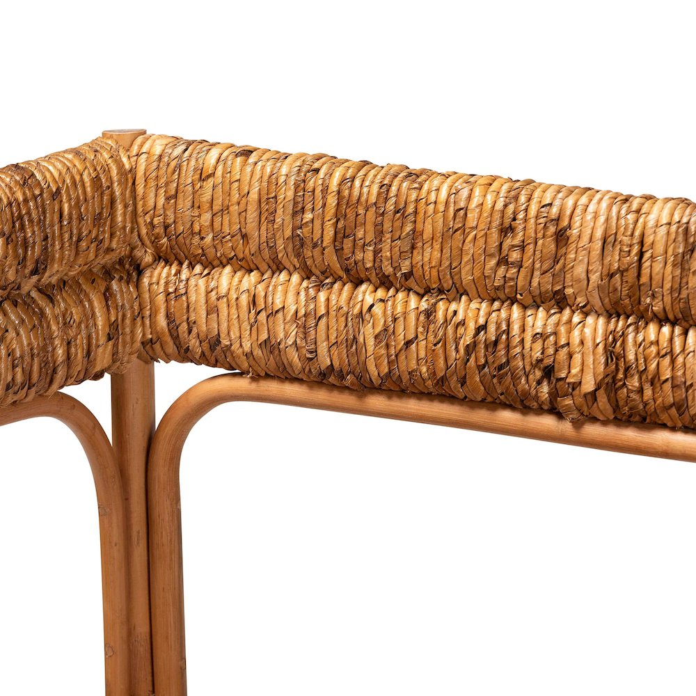 Adisa Natural Rattan Bench - Handcrafted Banquette