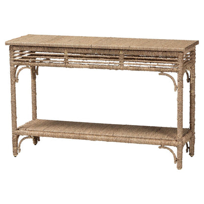 Ganit Handwoven Seagrass Console Table - Entryway Table