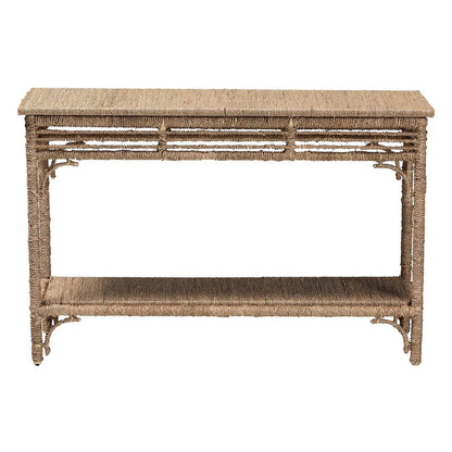 Ganit Handwoven Seagrass Console Table - Entryway Table