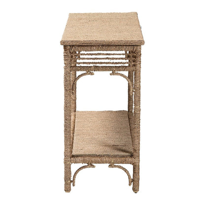Ganit Handwoven Seagrass Console Table - Entryway Table