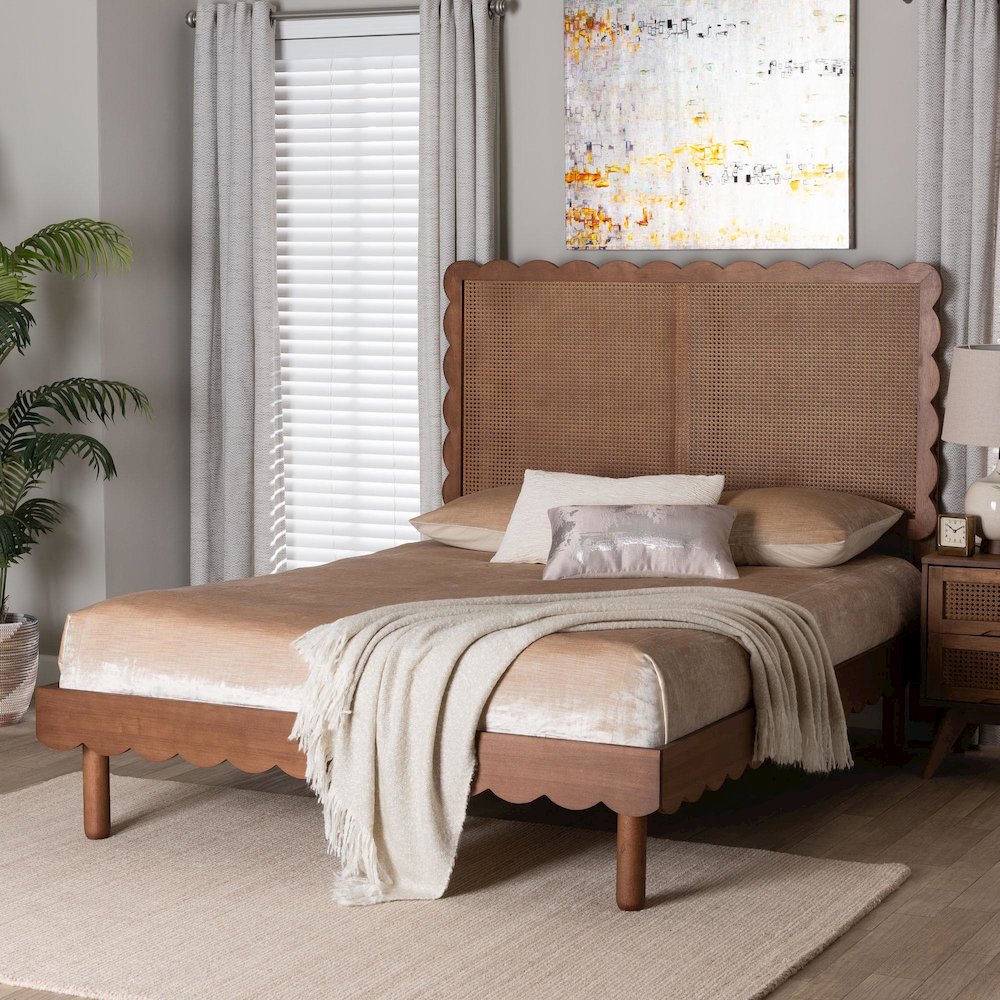 Orianthe Scalloped Platform Bed