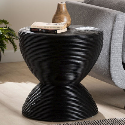 Tokyo Laminated Natural Rattan Side Table