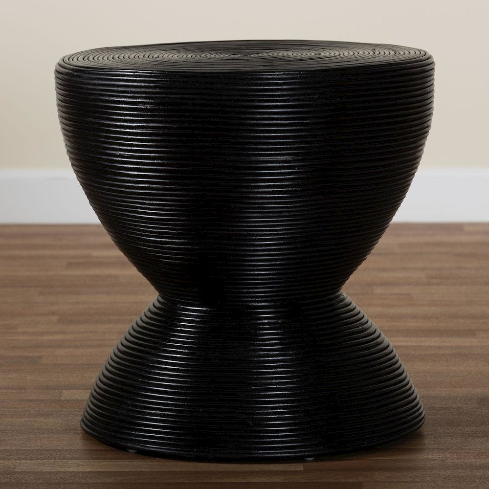 Tokyo Laminated Natural Rattan Side Table