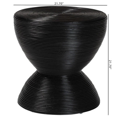 Tokyo Laminated Natural Rattan Side Table