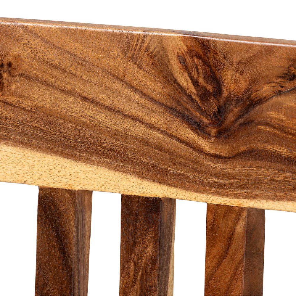 Luli Suar Wood Counter Stool - Handcrafted Solid Wood Stool