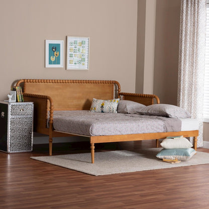 Twin-To-King Expandable Daybed - Wood Bed Frame with Turned Spindle Detailing