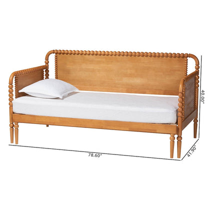 Twin-To-King Expandable Daybed - Wood Bed Frame with Turned Spindle Detailing