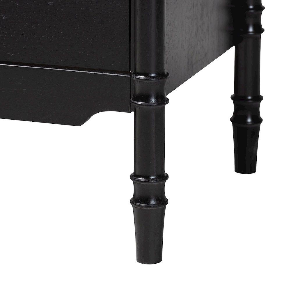 4-Piece Black Bedroom Set - Canopy Bed, Matching Dresser, Chest, and Nightstand