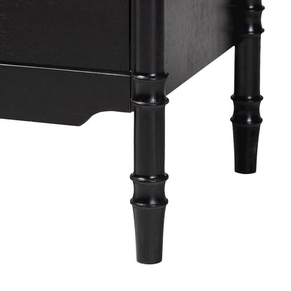 4-Piece Black Bedroom Set - Canopy Bed, Matching Dresser, Chest, and Nightstand