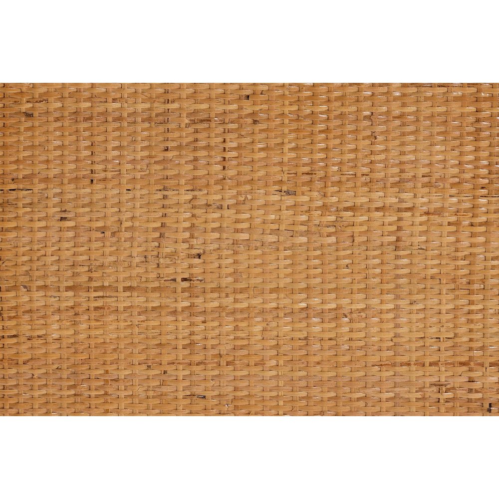 Mairen Arched Natural Rattan Storage Cabinet -  Handwoven Pole Rattan Hutch