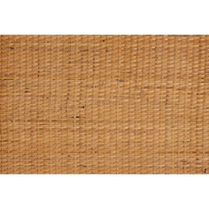 Mairen Arched Natural Rattan Storage Cabinet -  Handwoven Pole Rattan Hutch