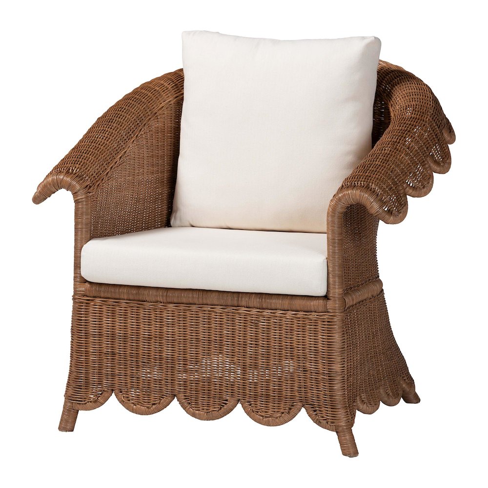 Natural Rattan 3-Piece Living Room Set - Handwoven Wicker Lounge Seating