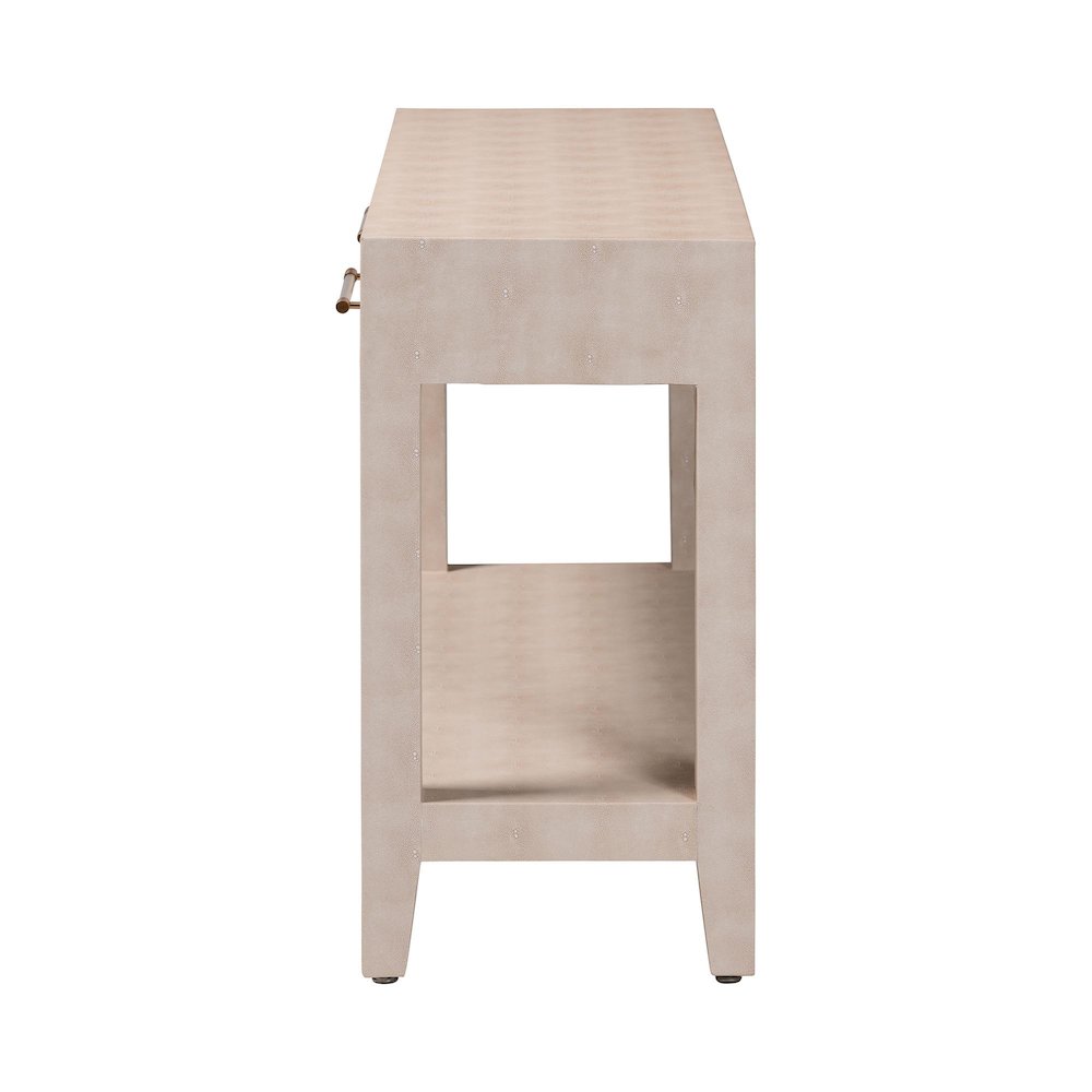Faux Shagreen Console Table - Contemporary Accent Display Piece