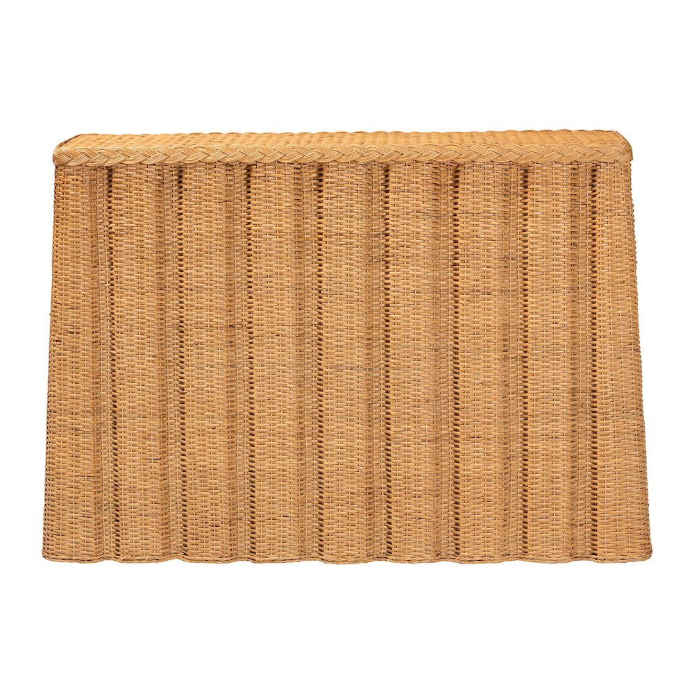 Andrea Natural Rattan Console Table - Handwoven Wicker Accent Table