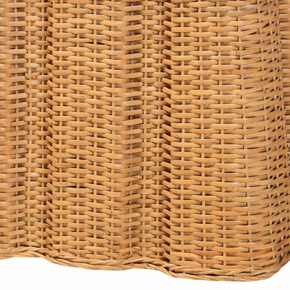 Andrea Natural Rattan Console Table - Handwoven Wicker Accent Table