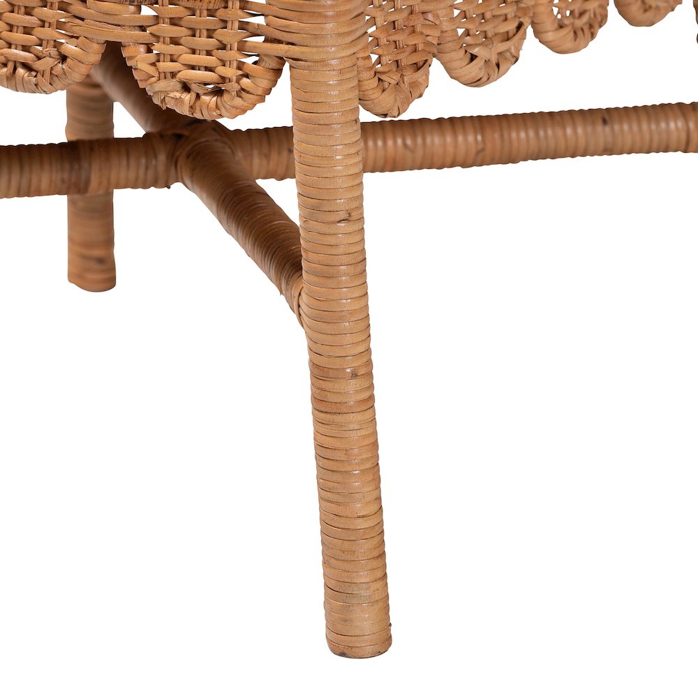 Abagale Natural Rattan 2-Piece Dining Chair Set - Wicker Accent Side Chair
