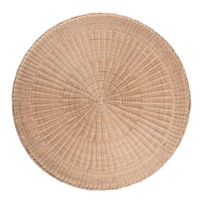 Latoya Natural Rattan Coffee Table - Handwoven Round Wicker Table