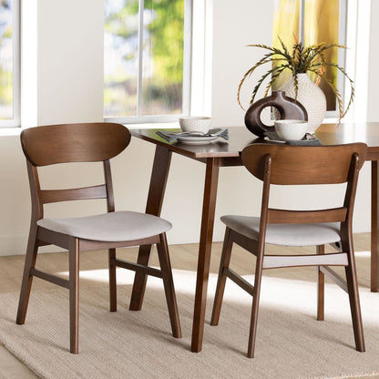 Everwood 2-Piece Dining Chair Set, Bentwood Frame Seating with Contoured Back